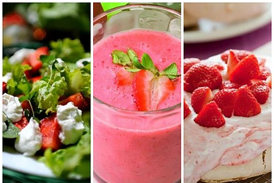 Receptai su braškėmis: gaminame salotas ir desertus