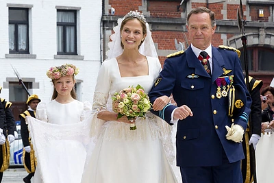 Belgijos princesė Alix de Ligne su tėvu