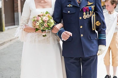 Belgijos princesė Alix de Ligne su tėvu