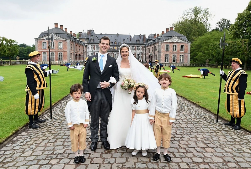 Belgijos princesės Alix de Ligne ir grafo Guillaume'o de Dampierre'o vestuvės