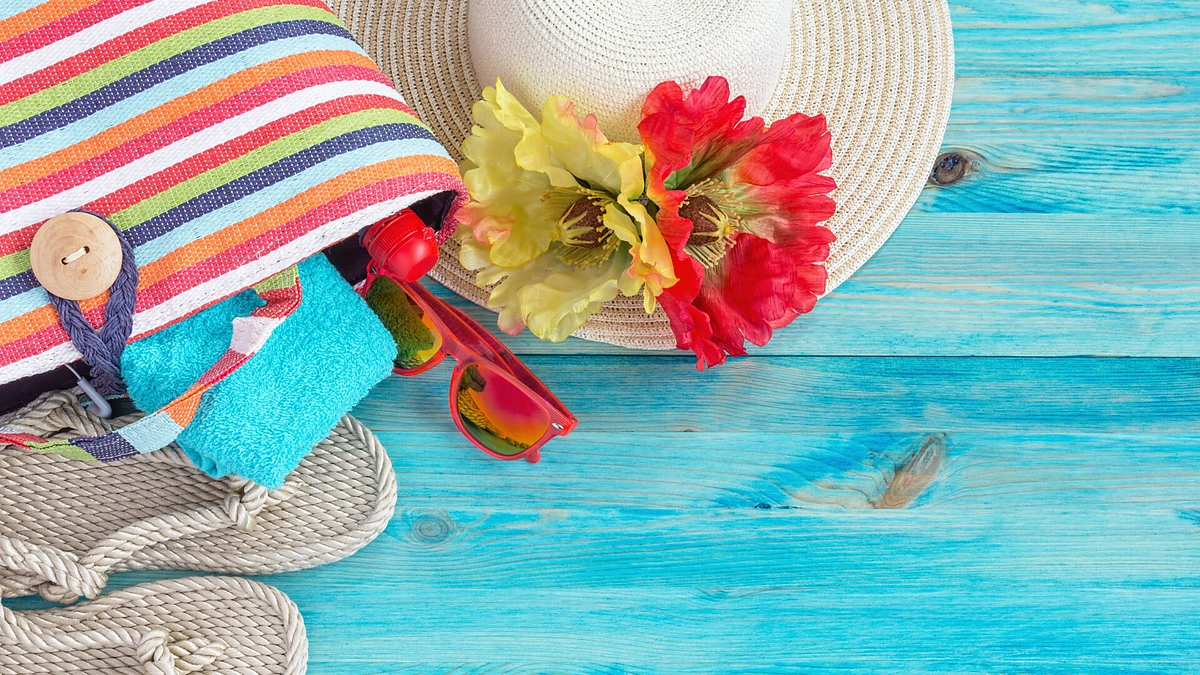 Paplūdimio reikmenys.