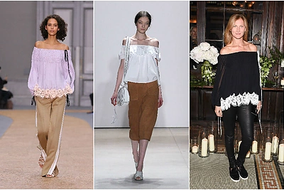 Nuo podiumo – į gatvę: nuogi pečiai