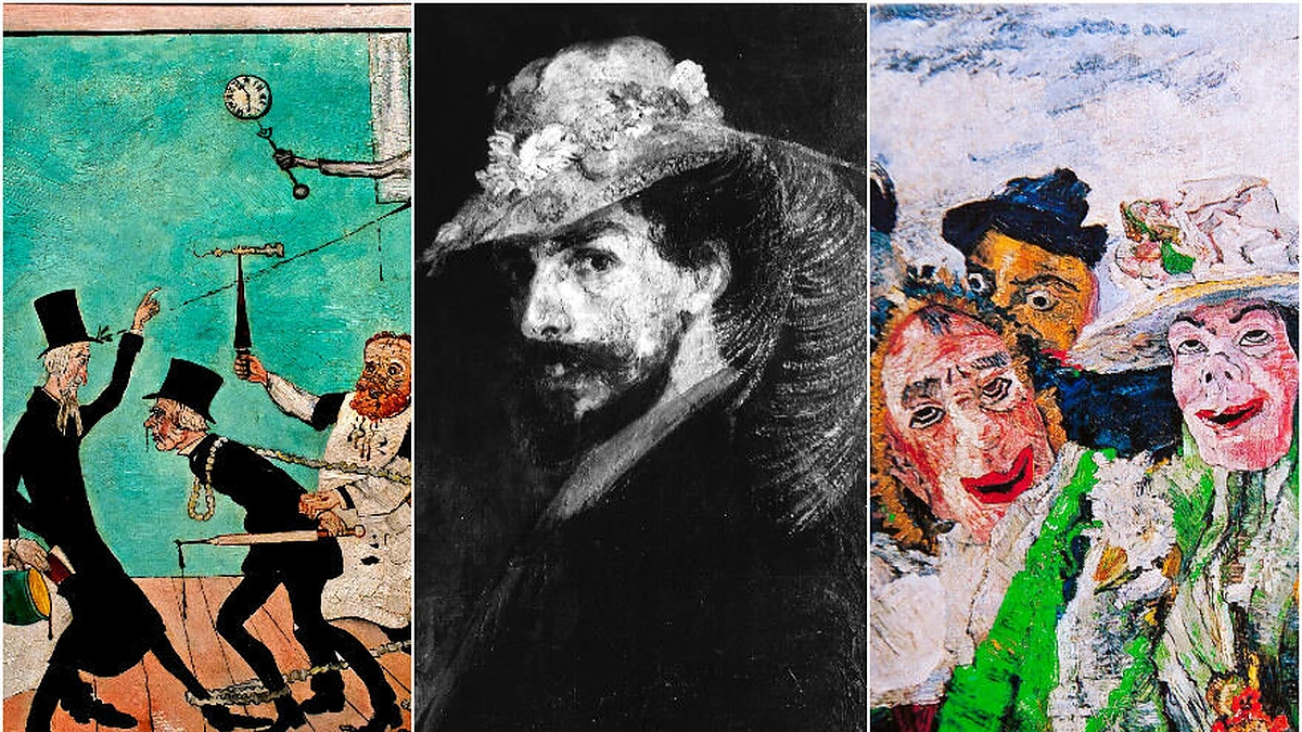 Jameso Ensoro autoportretas (centre)