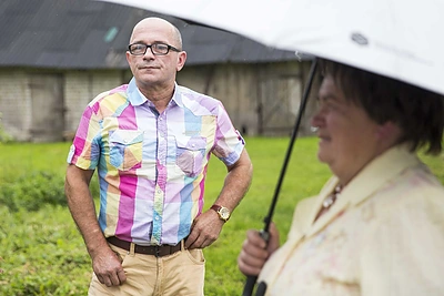 Žvagulių dukros krikštynų akimirka