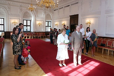Benedikto ir Jadvygos Šapauskų deimantinių vestuvių akimirka