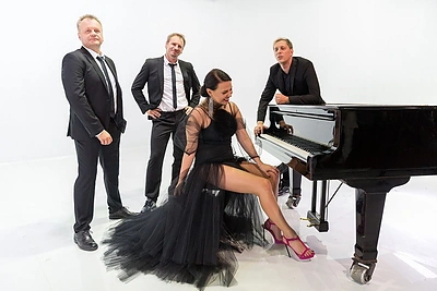 Justė Arlauskaitė-Jazzu, Saulius Urbonavičius-Samas, Marijus Mikutavičius ir Saulius Prūsaitis