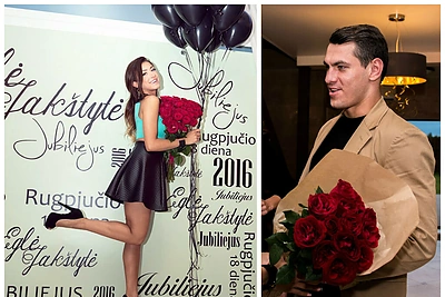 Mėtinė Eglės Jakštytės 25-ojo gimtadienio šventė: raudonos rožės ir garsūs svečiai