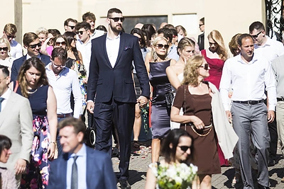 Jonas ir Eglė Valančiūnai šeštadienį leido draugų vestuvėse