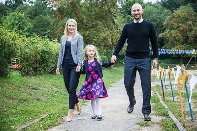 Dainė ir Donatas Baumilos su dukra Smilte