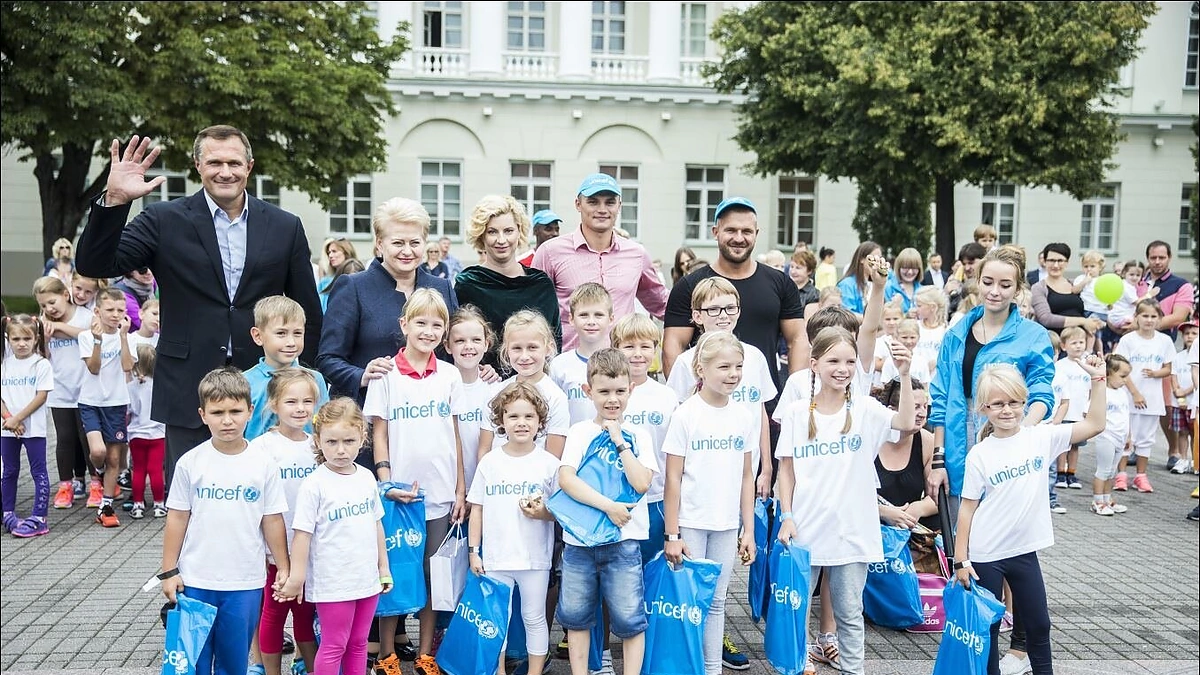 UNICEF treniruotė su garsenybėmis