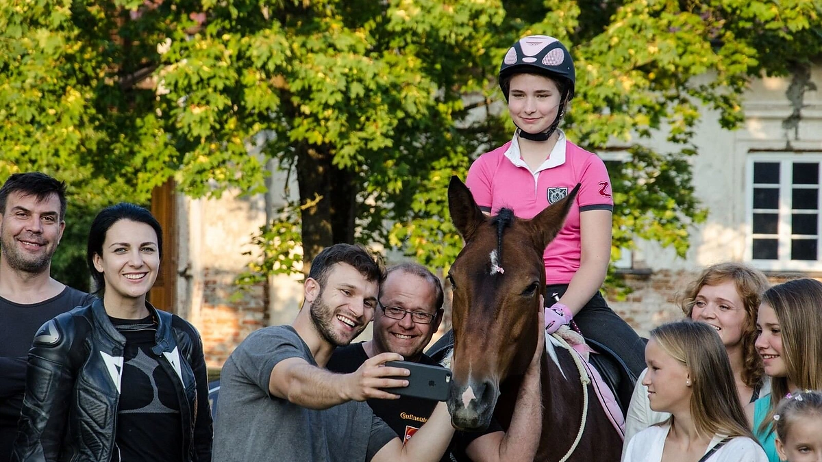 Labdaringos baikerių kelionės akimirka