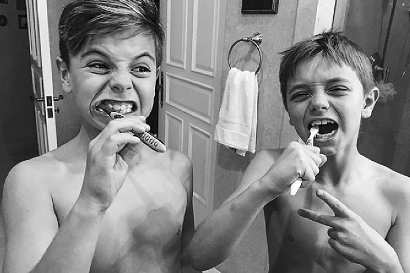 Britney Spears sūnūs Seanas Prestonas ir Jaydenas Jamesas