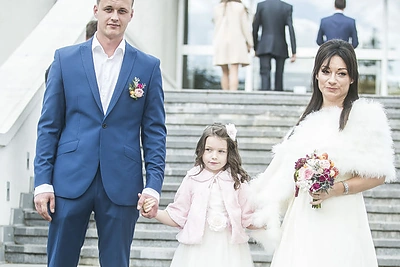 Rūtos Lukoševičiūtės ir Mariaus Daudos vestuvių akimirka / Viganto Ovadnevo/Žmonės.lt nuotr.