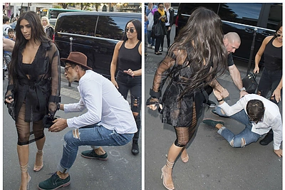 Vitalijus Sediukas Paryžiaus gatvėje nesėkmingai bandė pabučiuoti Kim Kardashian sėdynę