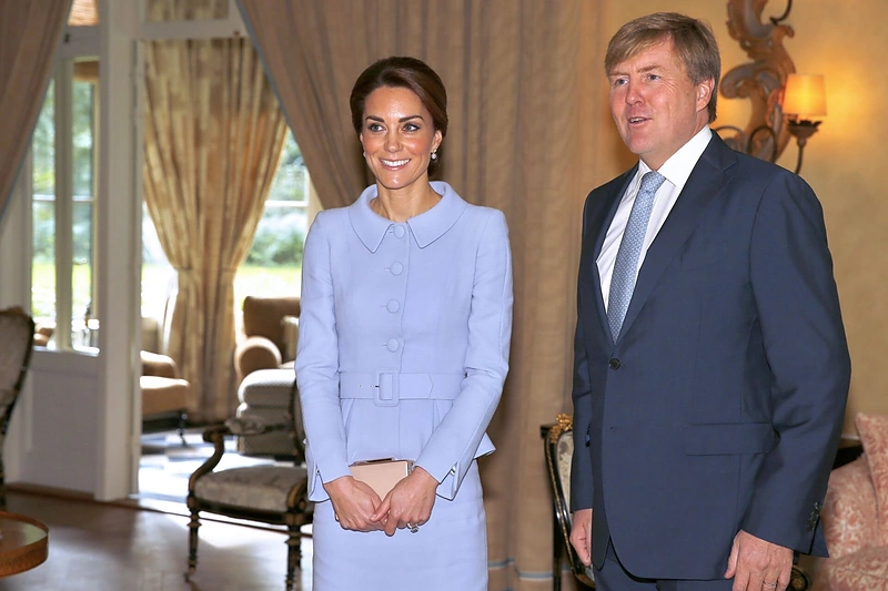 Kembridžo hercogienė Catherine ir Nyderlandų karalius Willemas-Alexanderis