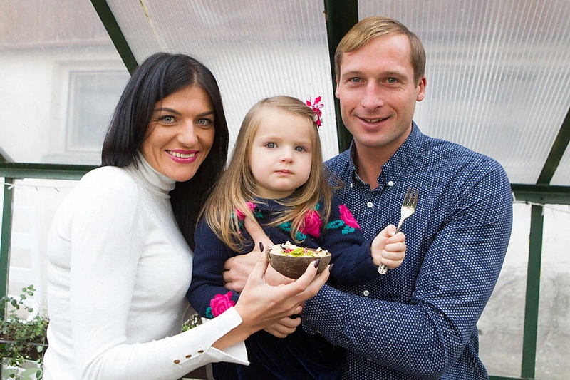 Diana Lobačevskė su šeima