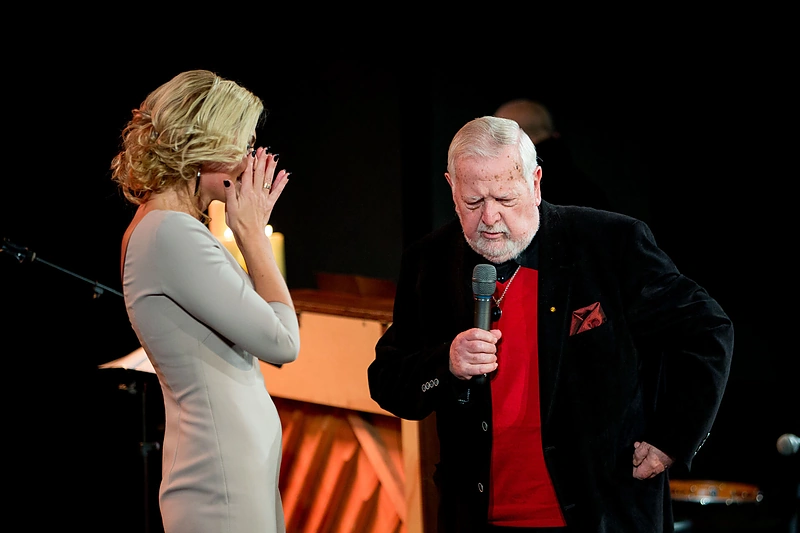 Eglė Jackaitė ir režisierius Povilas Gaidys