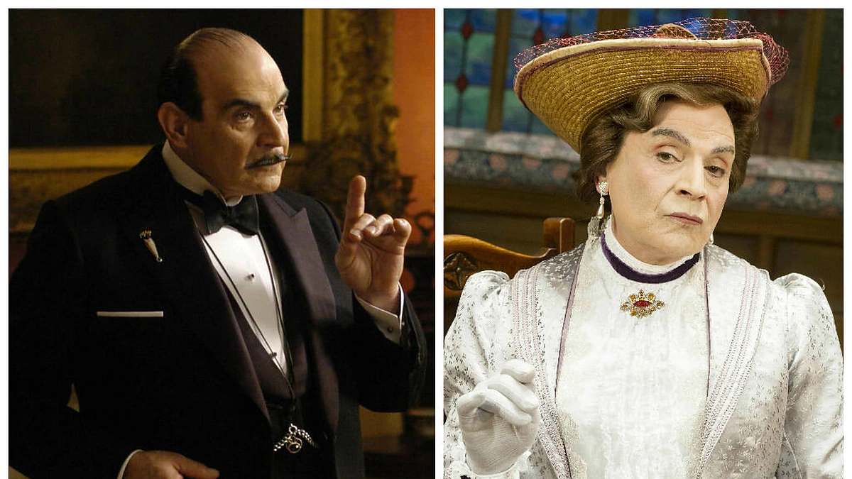 Davidas Suchet seriale „Puaro“ ir pjesėje „Kaip svarbu būti rimtam“