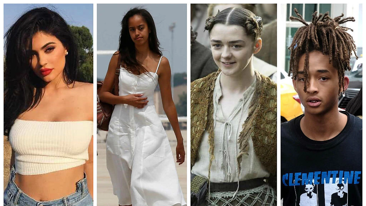 Kylie Jenner, Malia Obama, Maisie Williams ir Jadenas Smithas