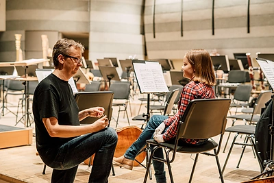 Ramunė Barbora Martyno Levickio repeticijoje su orkestru