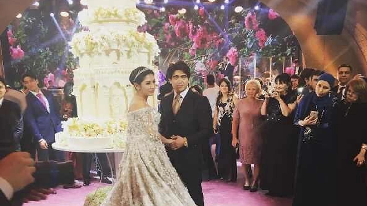 Oligarcho Ilkomo Šokirovo dukros Madinos ir jos išrinktojo Sardoro vestuvės