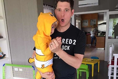 Michaelas Buble su sūnumi Noah / „Instagram“ nuotr.