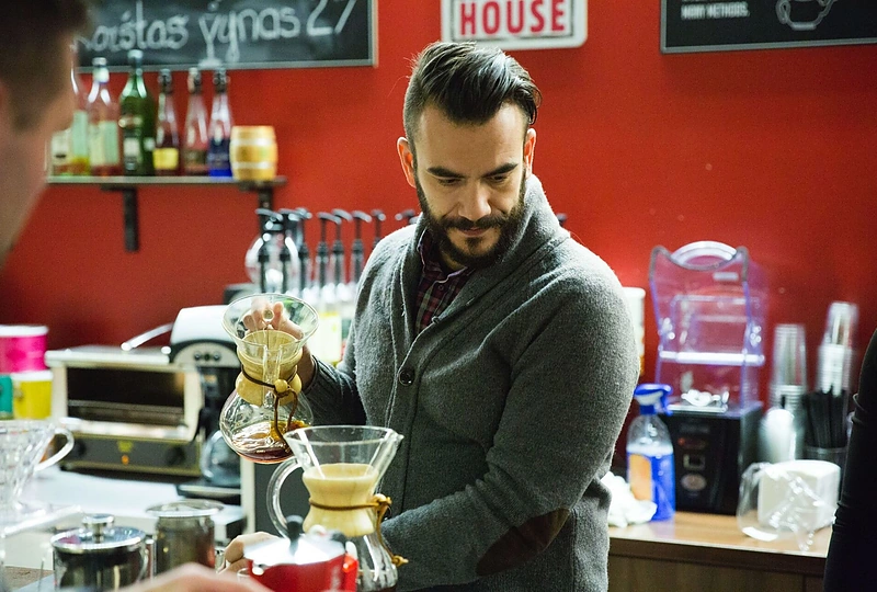 Kavos virimo pasaulio čempionas Stefanos Domatiotis