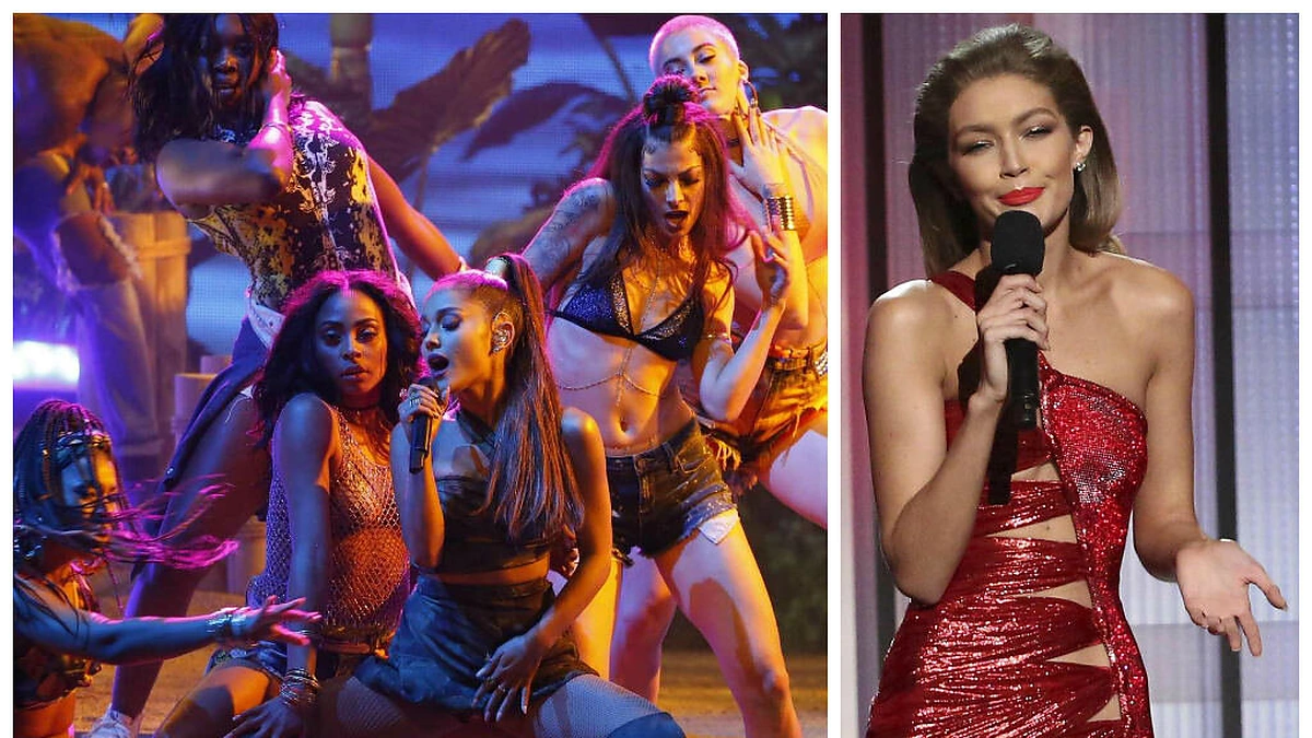 Ariana Grande ir Gigi Hadid