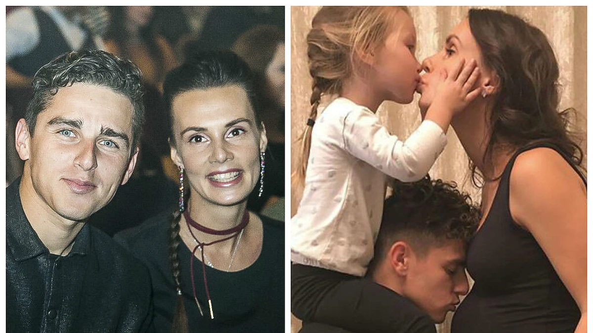 Donatas Montvydas su žmona Veronika ir dukra Adele