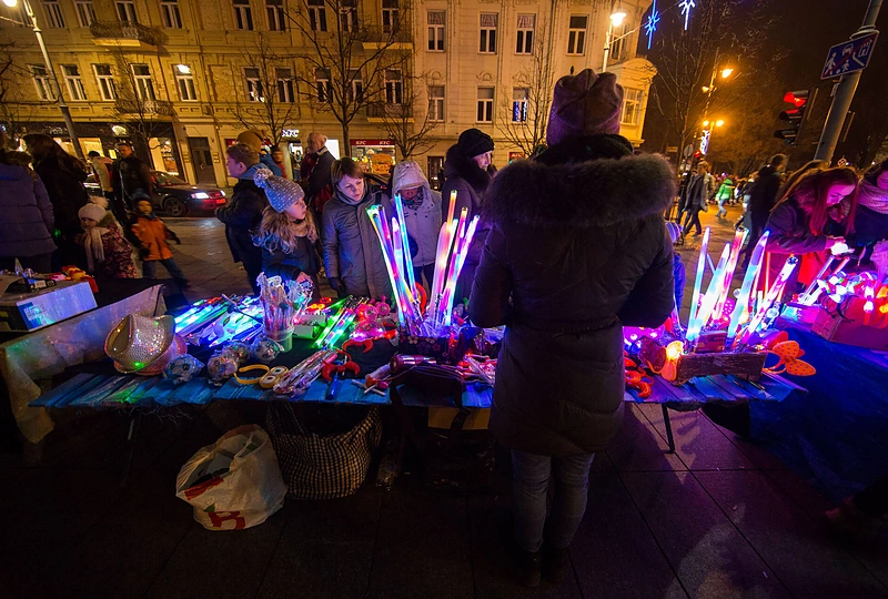 Kalėdų eglės įžiebimas Vilniuje