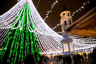 Kalėdų eglė Katedros aikštėje