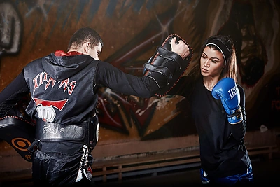 Elvyra Monginienė ir treneris Vaidas Valančius