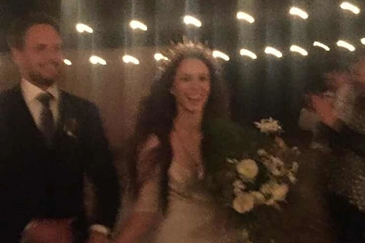 Troian Bellisario ir Patricko J. Adamso vestuvės