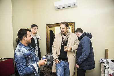 „Žvaigždžių duetų“ filmavimo akimirka