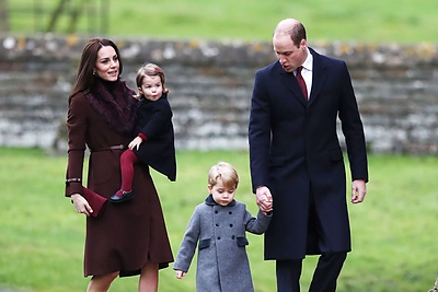 Princas Williamas ir Kembridžo hercogienė Catherine su vaikais