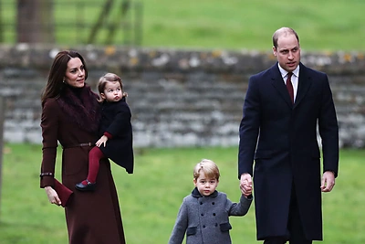Princas Williamas ir Kembridžo hercogienė Catherine su vaikais