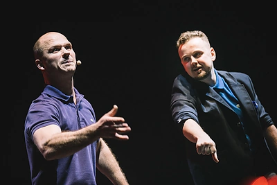 Audrius Bružas ir Kirilas Glušajevas