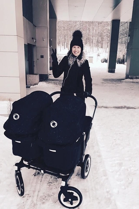 Katažina Zvonkuvienė su dvynukais