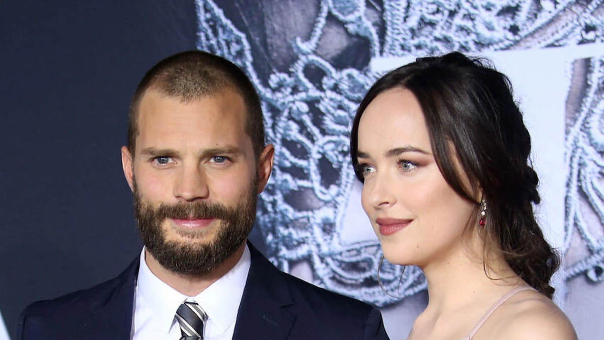 Aktorė Dakota Johnson ir aktorius Jamie Dornanas