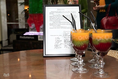 Vasario 16-osios proga "Stikliuose"surengti šventiški pusryčiai