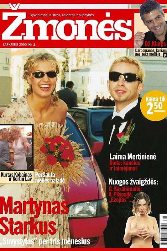1-ojo numerio viršelyje įamžintos Martyno ir Margaritos Starkų vestuvės