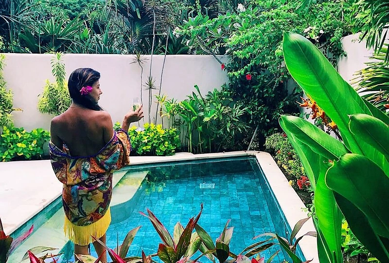 Julijos Žižės atostogų Balyje akimirka