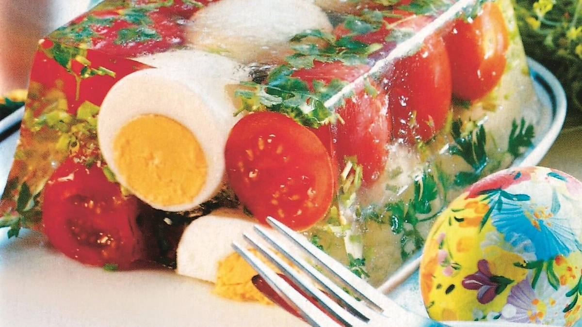 Kiaušiniai drebučiuose