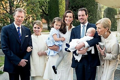 Liuksemburgo princo Felixo ir jo žmonos princesės Claire sūnaus krikštynų akimirkos