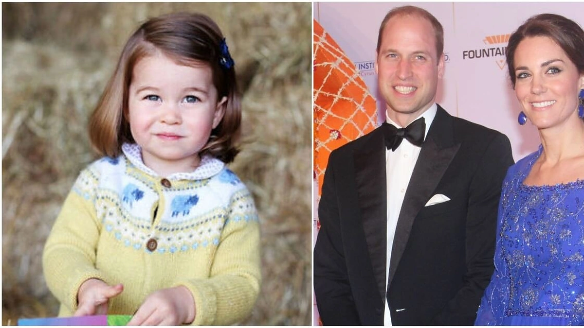 Princesė Charlotte, princas Williamas ir Kate Middleton