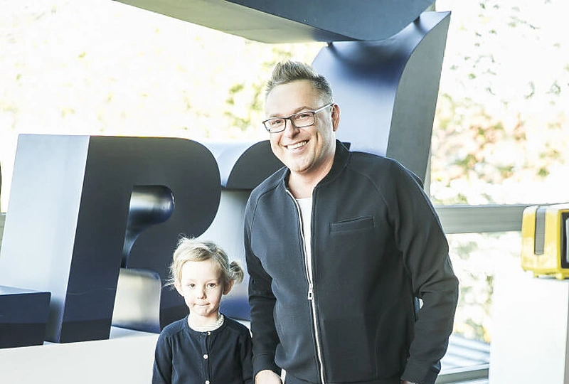 LRT jubiliejaus šventėje Egmontas su dukra Amelija