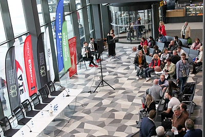 Modestas Pitrėnas Pažaislio muzikos festivalį pristatančioje spaudos koncerencijoje