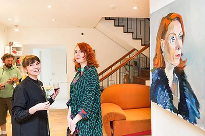 Parodos „Viena asmenybė – trys portretai“ atidarymo akimirkos