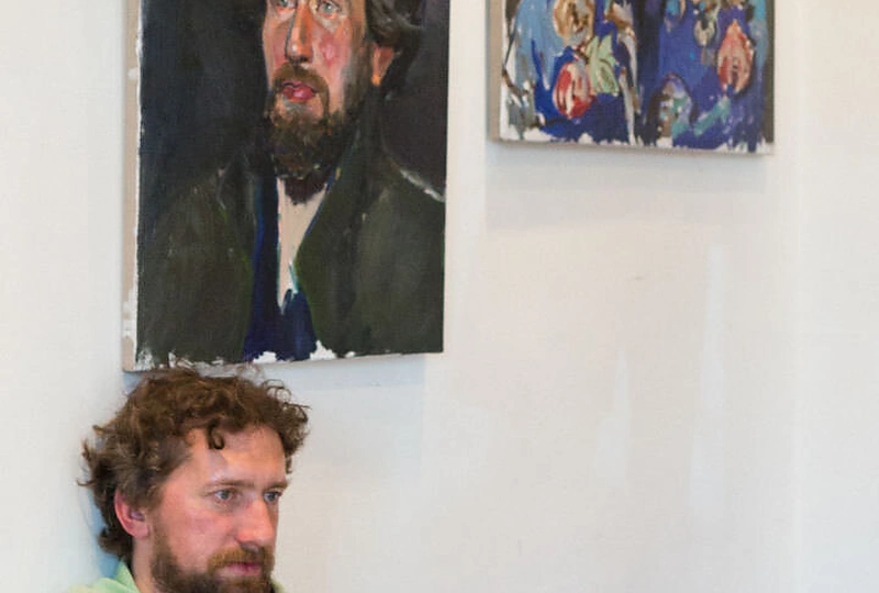 Parodos „Viena asmenybė – trys portretai“ atidarymo akimirkos