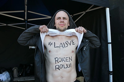 Vilniuje vykusio koncerto „Laisvė rokenrolui“ akimirka